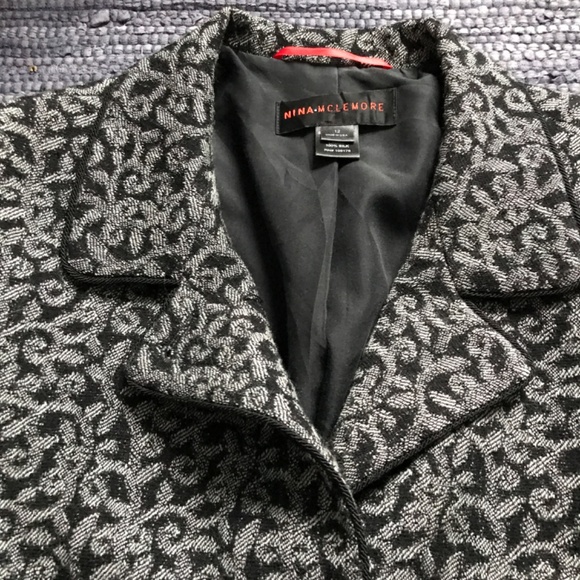 Nina Mclemore Wool Blazer Black and Grey, 12 - Picture 3 of 10